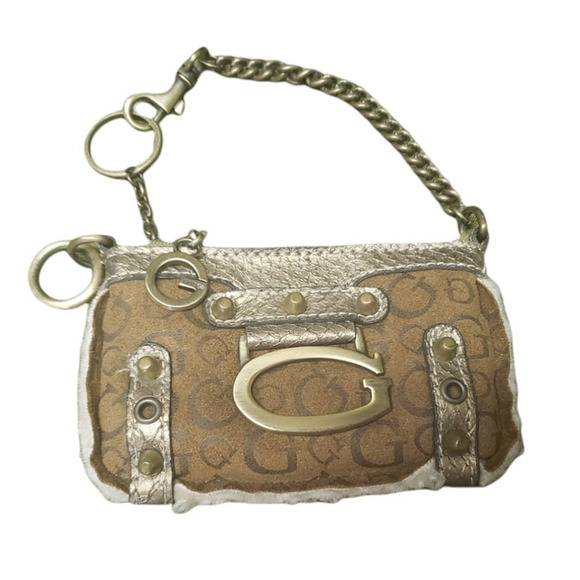 Guess Suede & Fur Purse and Change Purse • Several different ways to wear - Picture 4 of 12